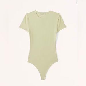 NWOT Abercrombie Short-Sleeve Cotton Seamless Fabric Crew Bodysuit - S
